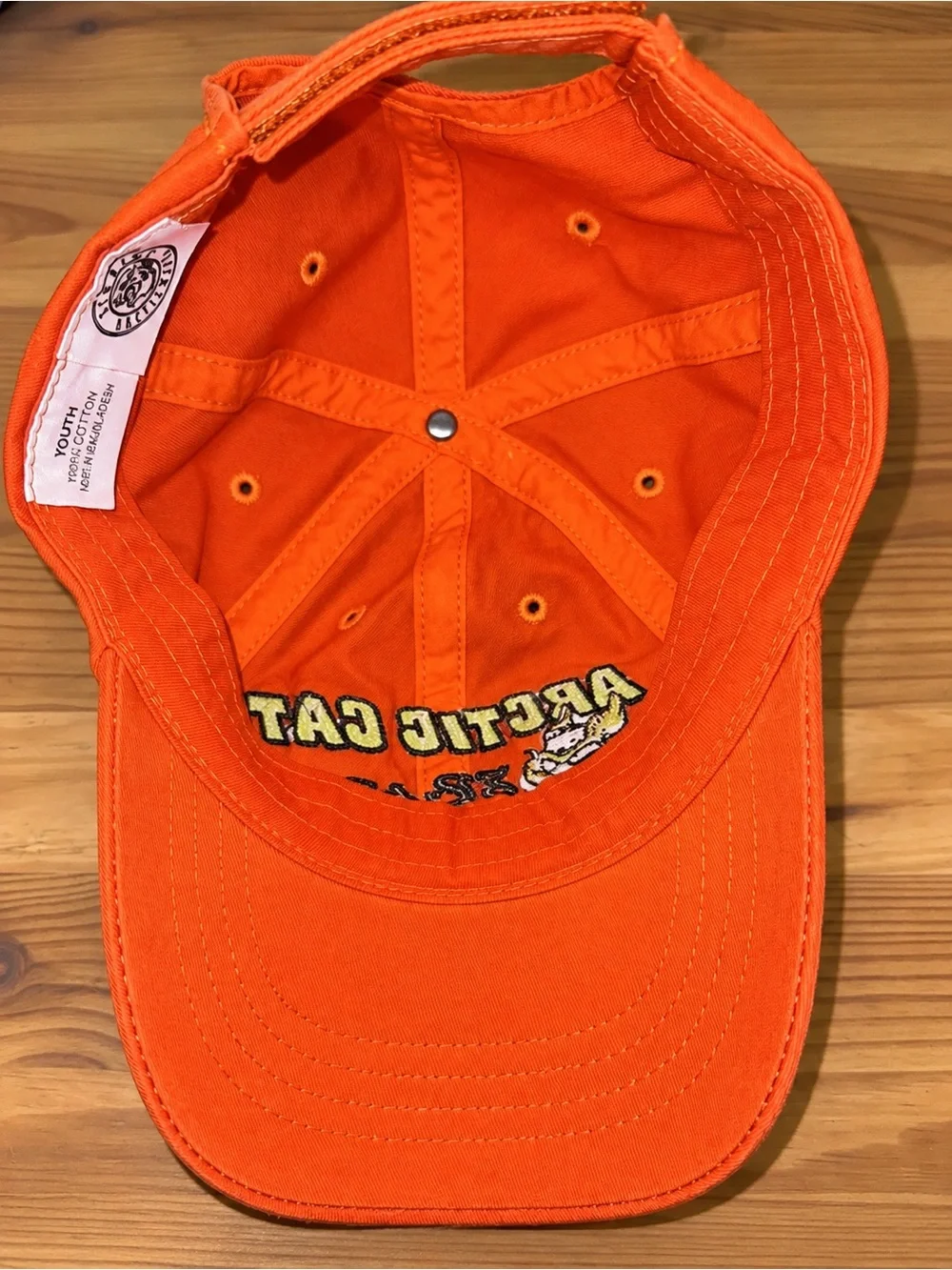 Kids Orange Baseball Cap - ZR-120 Embroidered